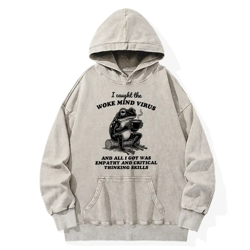 Tokyo-Tiger Awakened Thinking Virus Frog Washed Hoodie