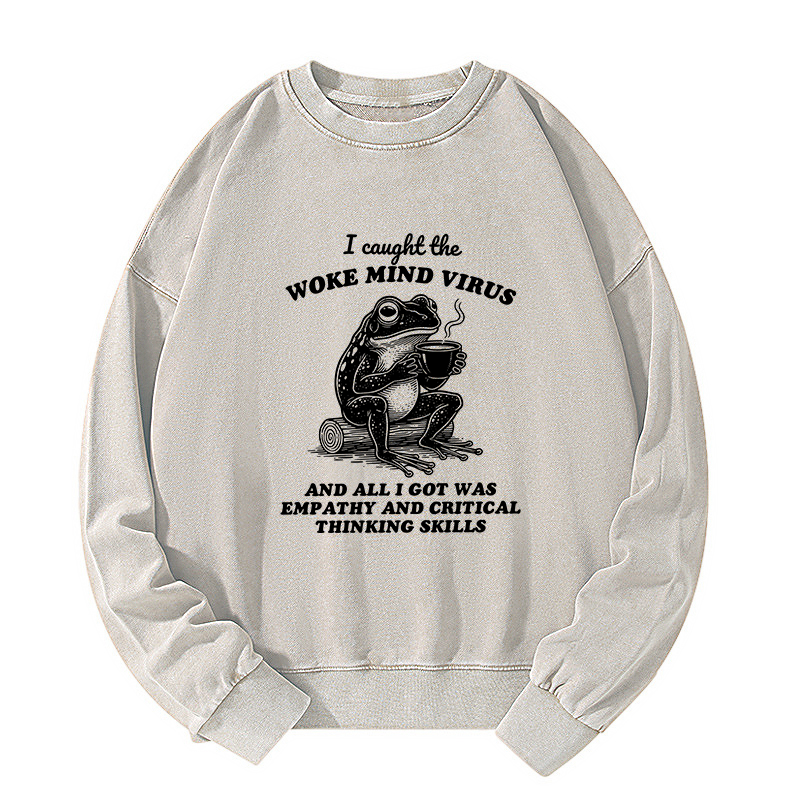 Tokyo-Tiger Awakened Thinking Virus Frog Washed Sweatshirt