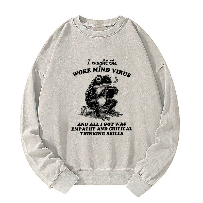 Tokyo-Tiger Awakened Thinking Virus Frog Washed Sweatshirt