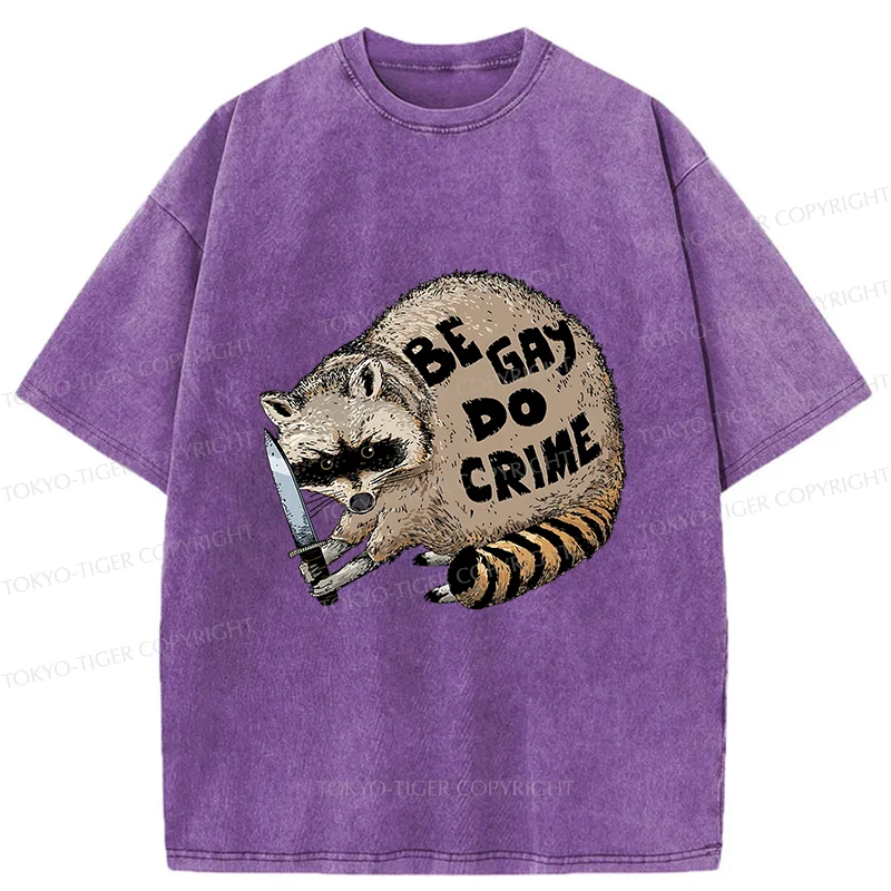 Tokyo-Tiger Criminal Raccoon Washed T-Shirt