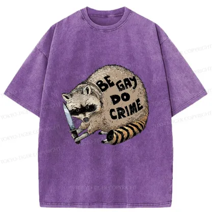 Tokyo-Tiger Criminal Raccoon Washed T-Shirt