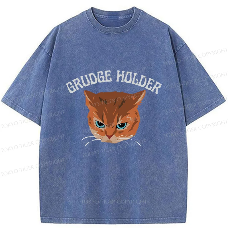 Tokyo-Tiger Resentful Cat Washed T-Shirt