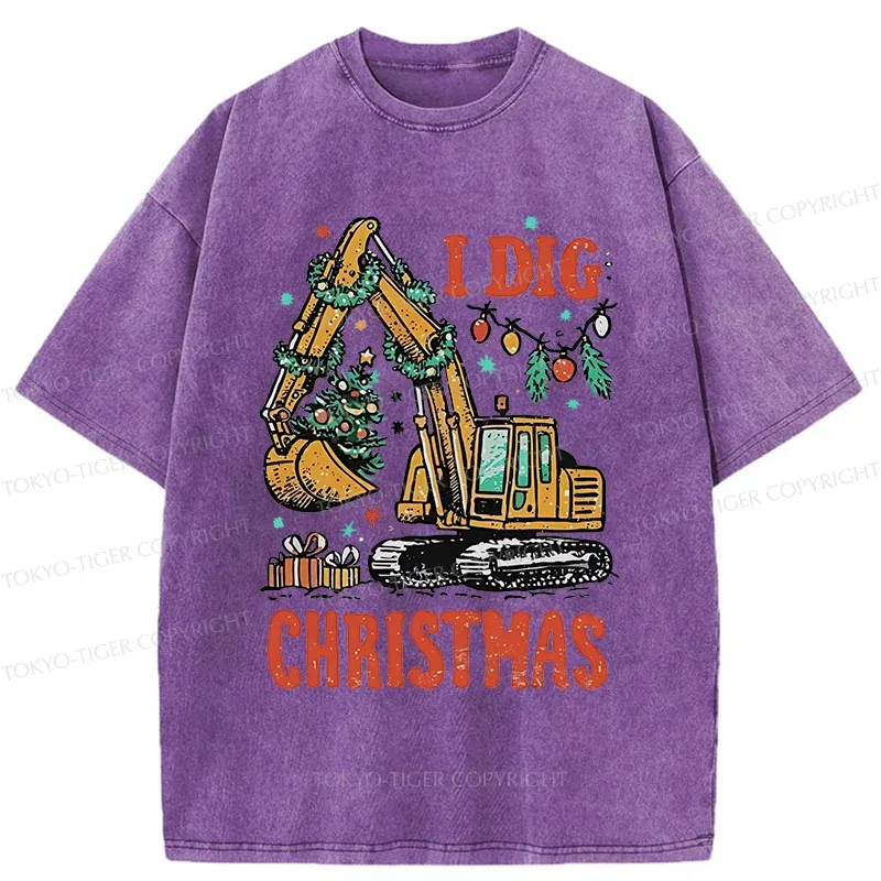 Tokyo-Tiger I Dig Christmas Washed T-Shirt