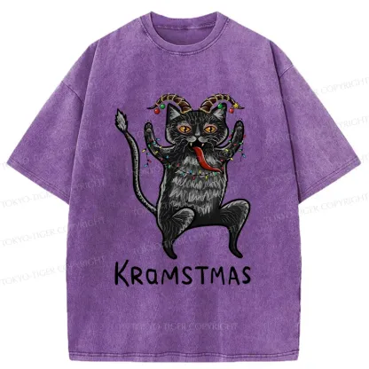 Tokyo-Tiger Kramstmas Japanese Washed T-Shirt