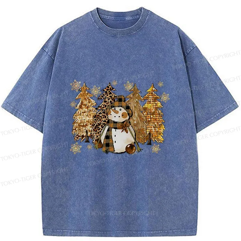 Tokyo-Tiger Autumn Snowman Washed T-Shirt