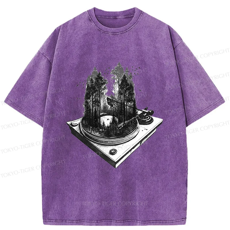 Tokyo-Tiger Music Forest Washed T-Shirt