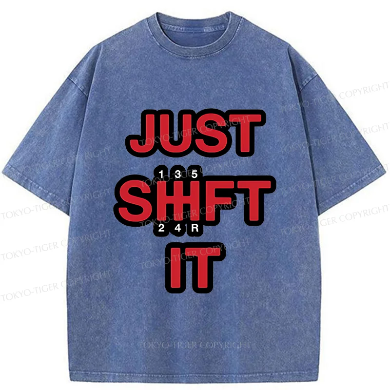 Tokyo-Tiger Funny Car Gear Washed T-Shirt