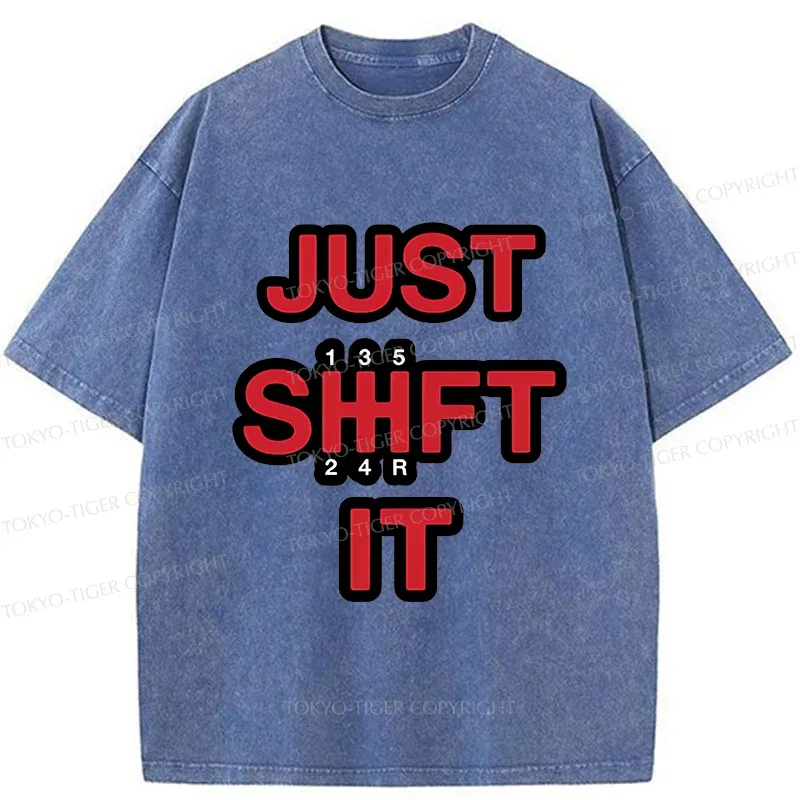 Tokyo-Tiger Funny Car Gear Washed T-Shirt