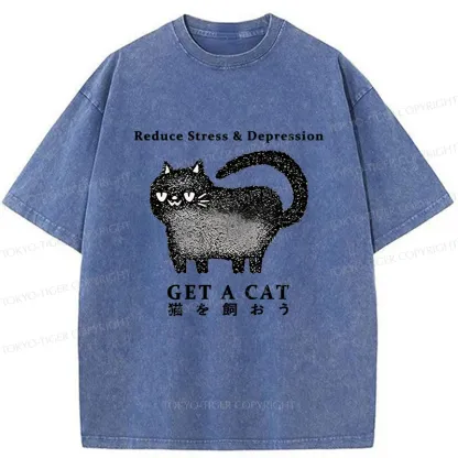 Tokyo-Tiger Adopt A Cat Washed T-Shirt