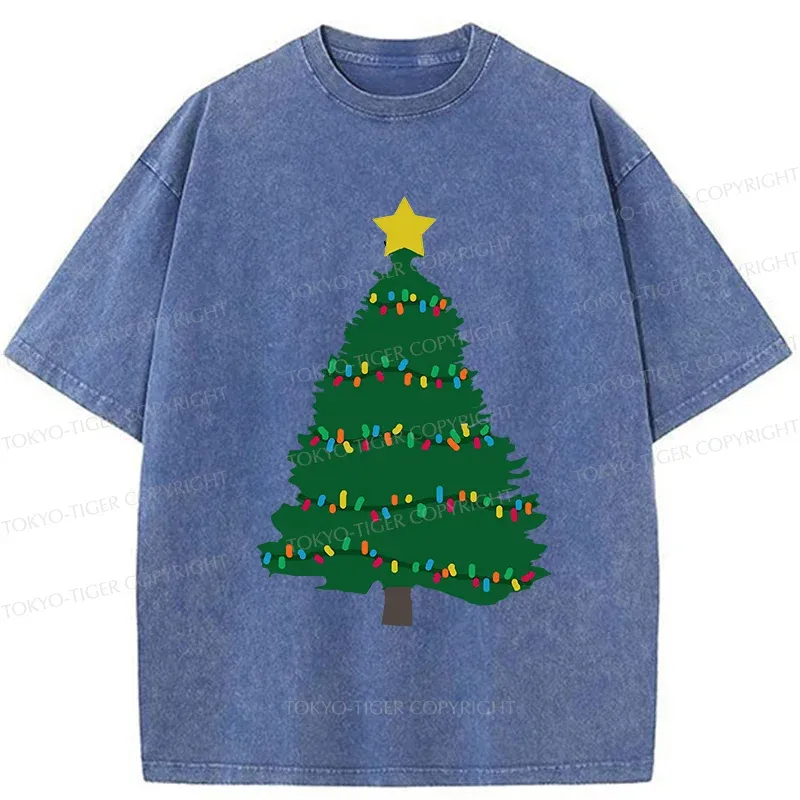 Tokyo-Tiger Christmas Tree Washed T-Shirt