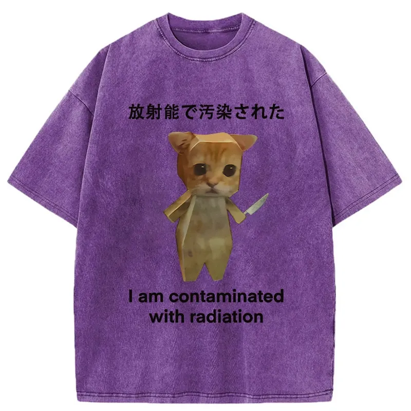 Tokyo-Tiger Kitten Contaminated By Radiation Washed T-Shirt