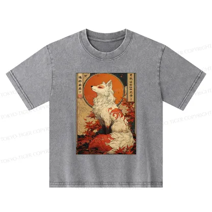 Tokyo-Tiger The Fox of Fates: A Tale of Nine Tails Kids Washed T-Shirt