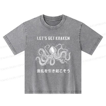 Tokyo-Tiger Funny Octopus：Let’s Get Kraken Washed T-Shirt