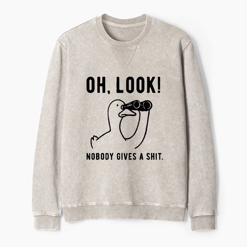 Tokyo-Tiger No One Cares About The Duck Washed Terry Sweatshirt