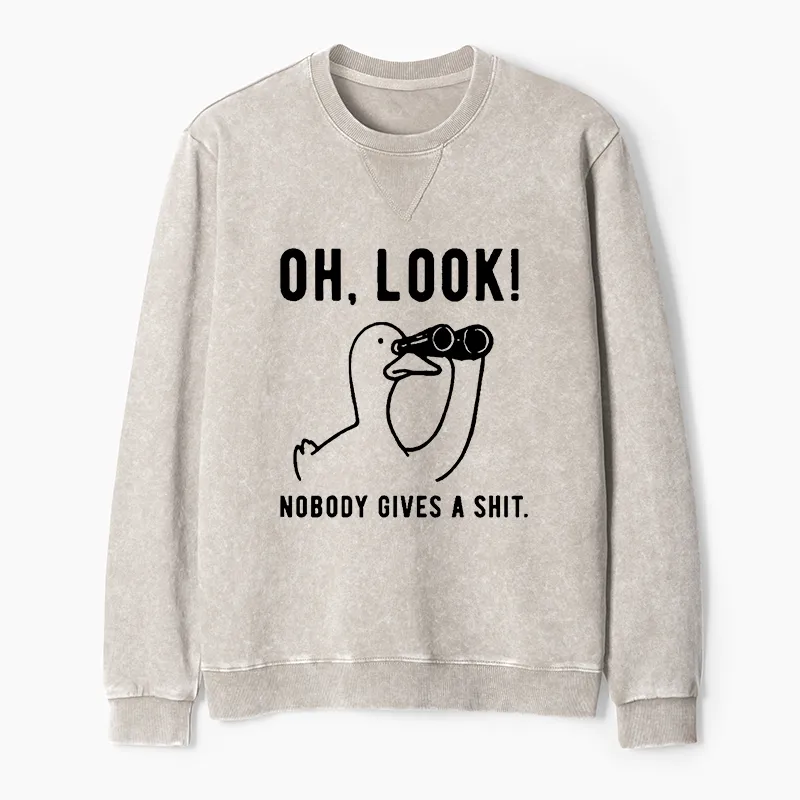 Tokyo-Tiger No One Cares About The Duck Washed Terry Sweatshirt