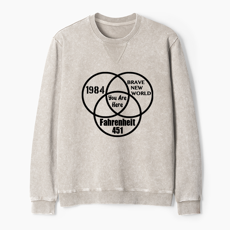 Tokyo-Tiger Multidimensional Thinking And Rebellion Washed Terry Sweatshirt