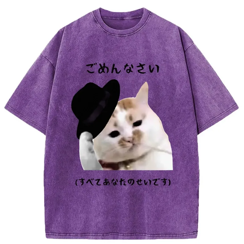 Tokyo-Tiger Sorry It's All Your Fault Washed T-Shirt