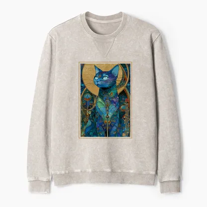 Tokyo-Tiger The Cat’s Plan To Rule Them All Washed Terry Sweatshirt