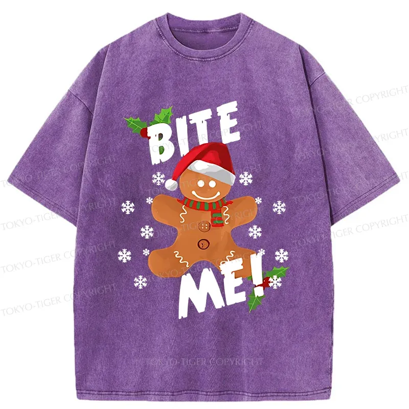 Tokyo-Tiger Eat The Gingerbread Man Washed T-Shirt