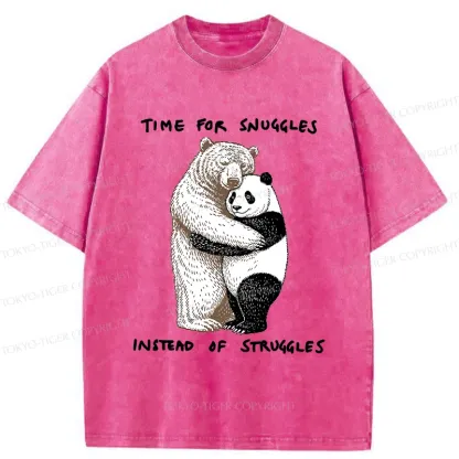 Tokyo-Tiger Hugging Bears Washed T-Shirt