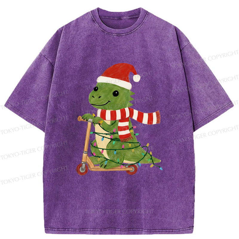 Tokyo-Tiger The Cool Christmas Dino Washed T-Shirt