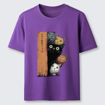 Tokyo-Tiger Five Cats Are Watching You Classic T-Shirt