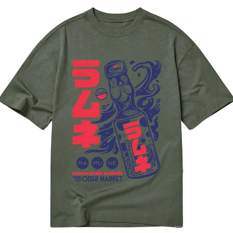 Tokyo-Tiger Ramune Print Japanese Classic T-Shirt Sale