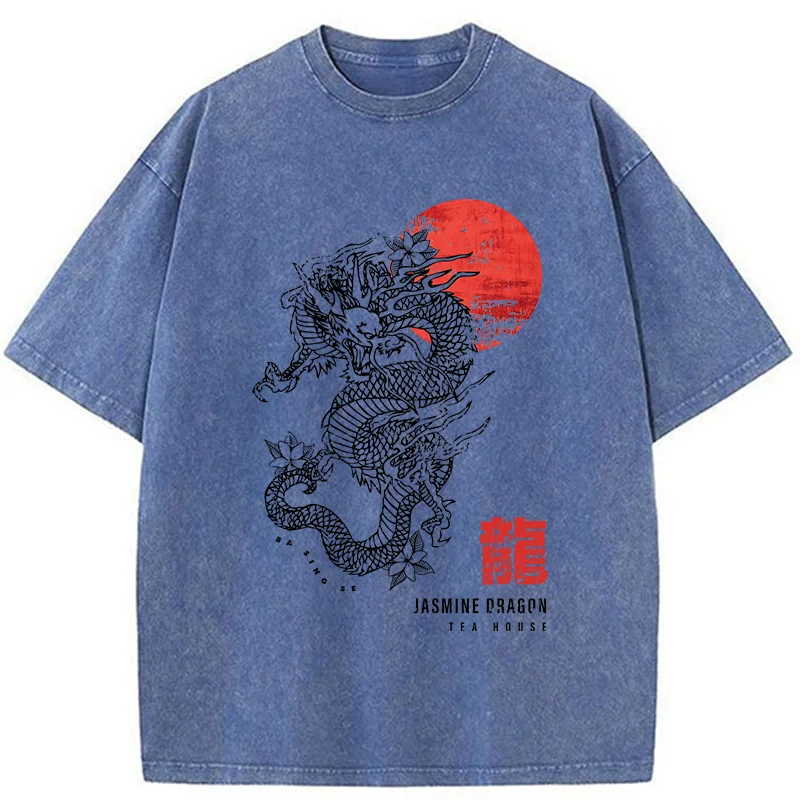 Tokyo-Tiger Japanese Dragon Washed T-Shirt