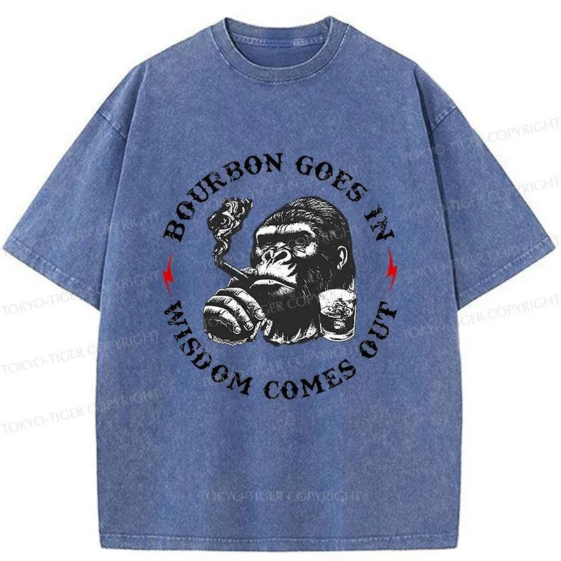 Tokyo-Tiger Whiskey Funny Meme Washed T-Shirt