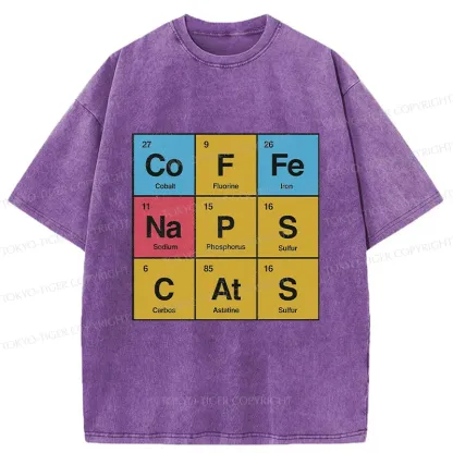 Tokyo-Tiger Table Of Daily Life Elements Washed T-Shirt