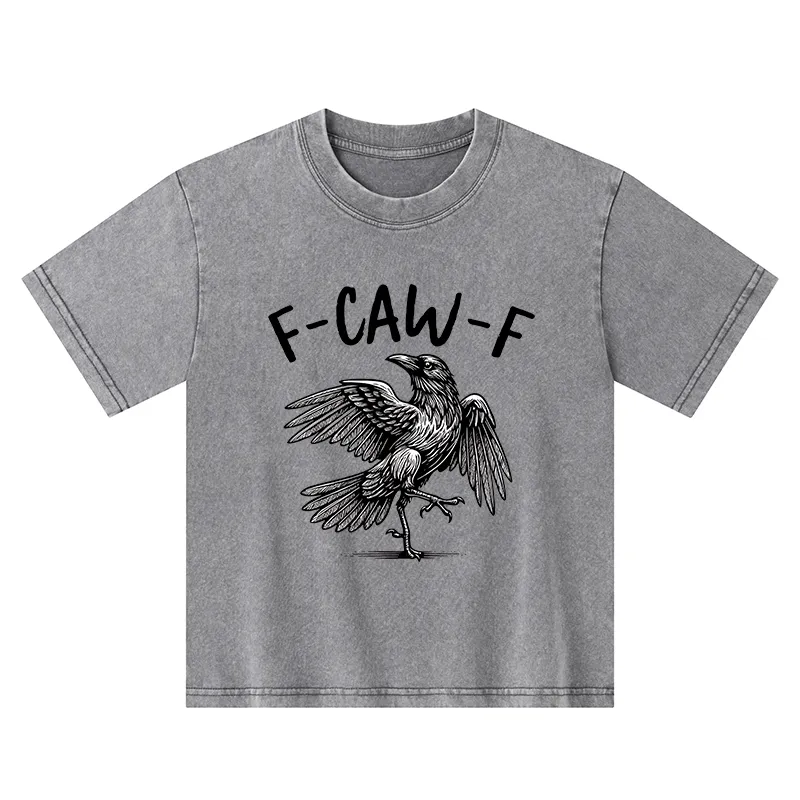 Tokyo-Tiger Crow's Cry Funny Kids Washed T-Shirt