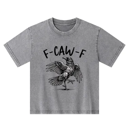 Tokyo-Tiger Crow's Cry Funny Kids Washed T-Shirt
