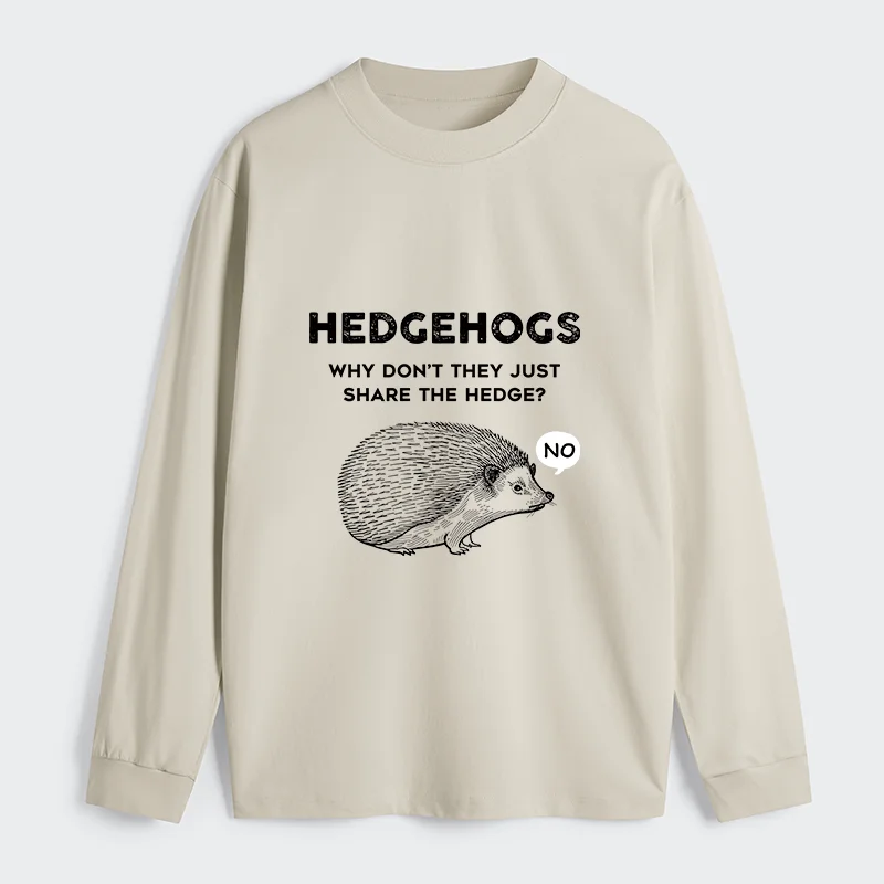 Tokyo-Tiger Funny Hedgehog Classic Long Sleeve T-Shirt
