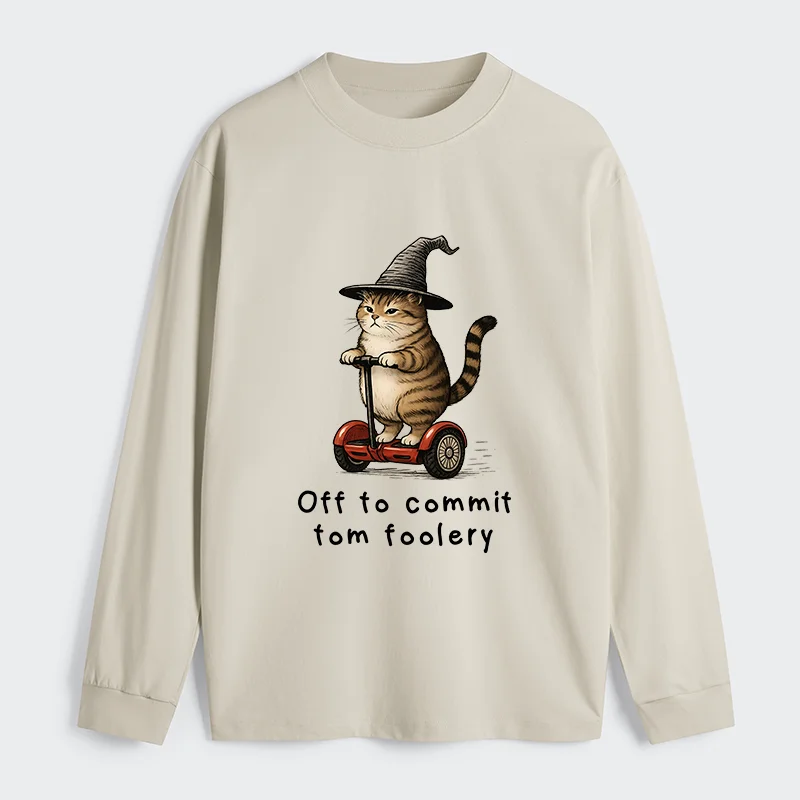 Tokyo-Tiger Orange Cat Riding Segway-style Classic Long Sleeve T-Shirt