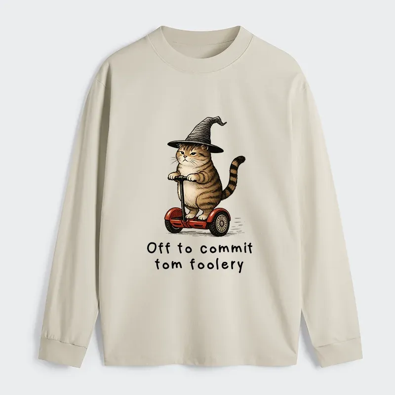 Tokyo-Tiger Orange Cat Riding Segway-style Classic Long Sleeve T-Shirt