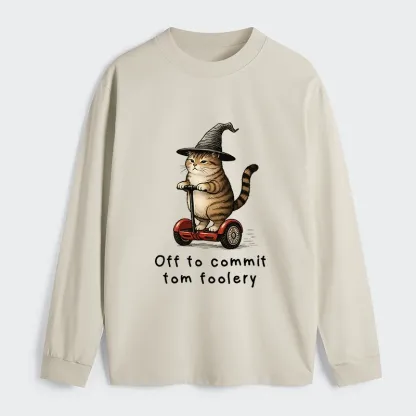 Tokyo-Tiger Orange Cat Riding Segway-style Classic Long Sleeve T-Shirt