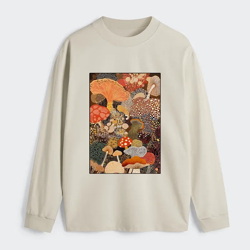 Tokyo-Tiger Psychedelic Mushroom Paintings Classic Long Sleeve T-Shirt