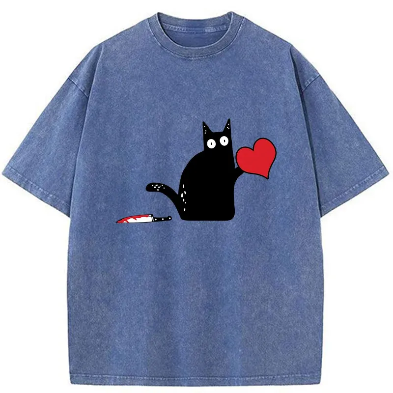 Tokyo-Tiger Give You My Heart Washed T-Shirt
