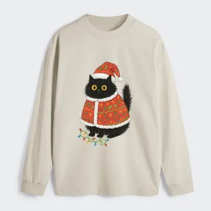 Tokyo-Tiger Cat Wearing Santa Hat Classic Long Sleeve T-Shirt