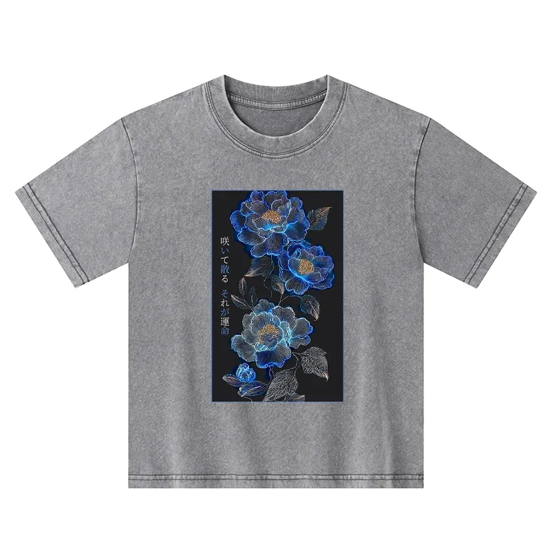 Tokyo-Tiger The Sea Of Flowers In The Darkness Kids Washed T-Shirt