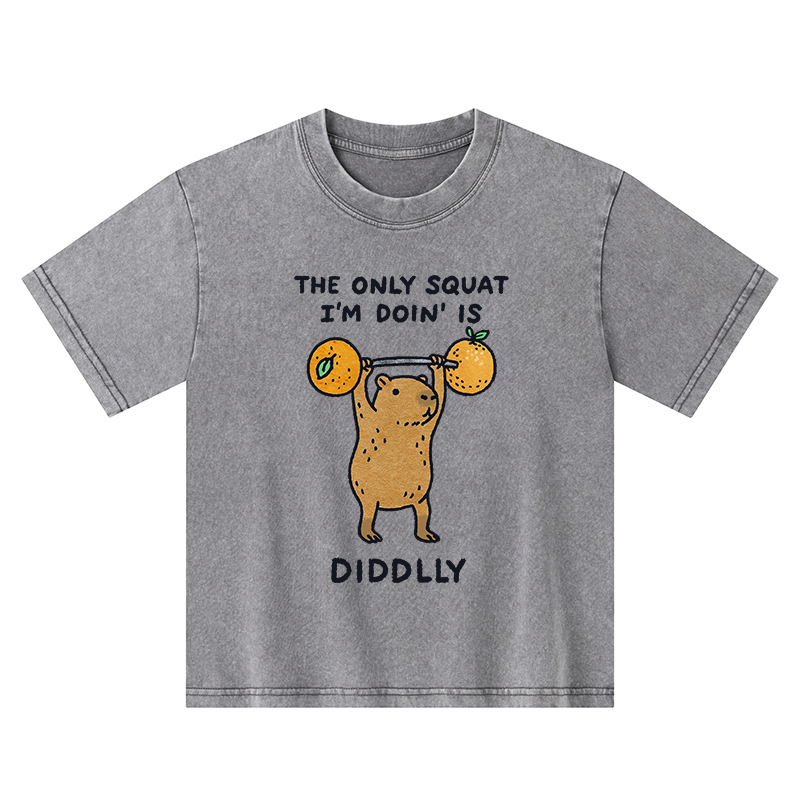 Tokyo-Tiger Diddly Capybara Kids Washed T-Shirt