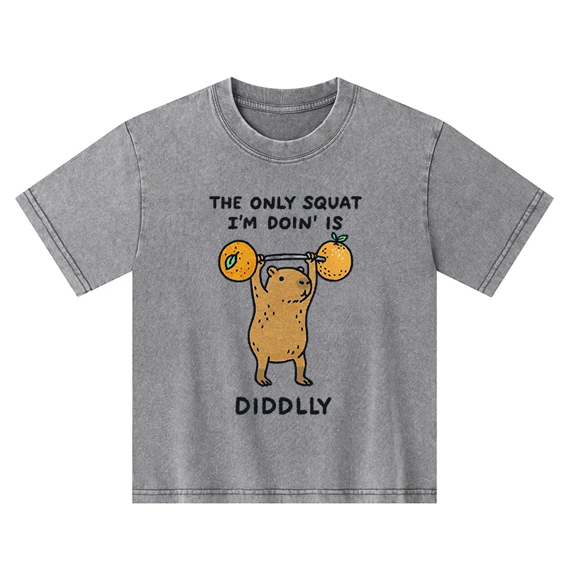 Tokyo-Tiger Diddly Capybara Kids Washed T-Shirt