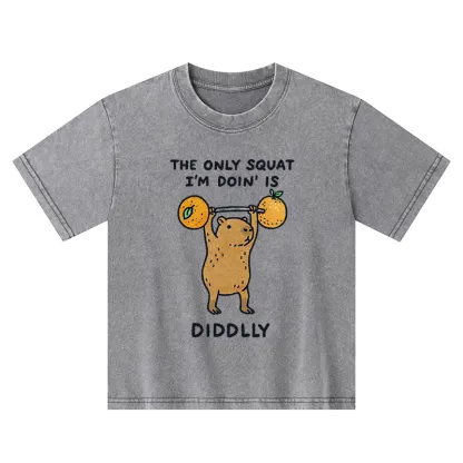 Tokyo-Tiger Diddly Capybara Kids Washed T-Shirt