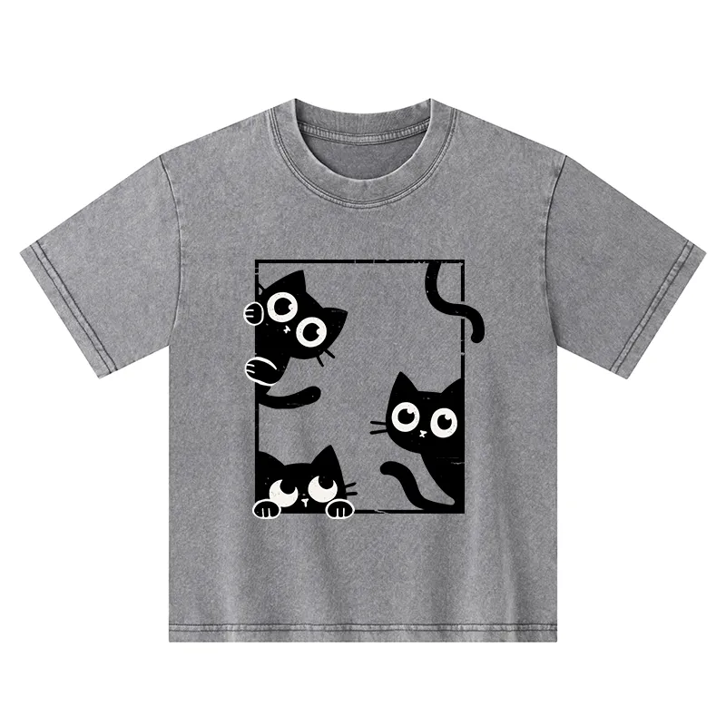 Tokyo-Tiger Looking At Your Cats Kids Washed T-Shirt