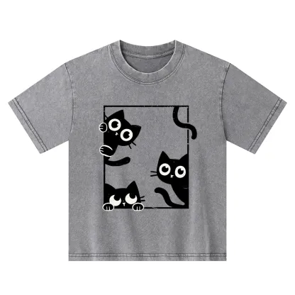 Tokyo-Tiger Looking At Your Cats Kids Washed T-Shirt
