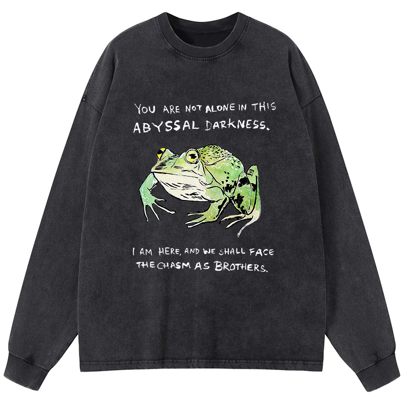Tokyo-Tiger Support Your Frog Friends Washed Long Sleeve T-Shirt