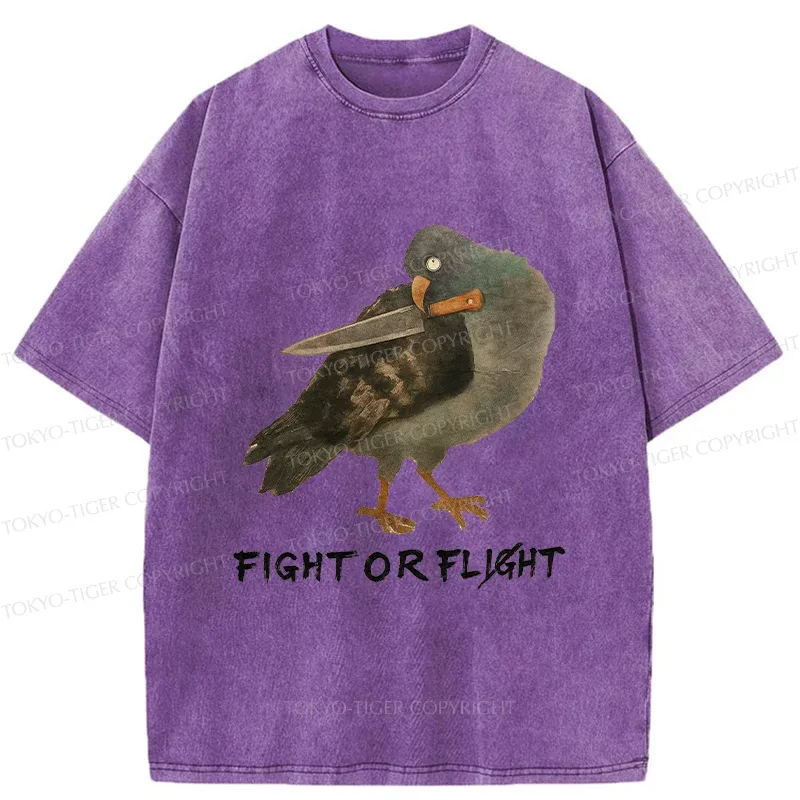 Tokyo-Tiger Rebellious Pigeon Washed T-Shirt