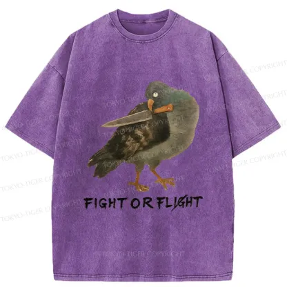 Tokyo-Tiger Rebellious Pigeon Washed T-Shirt