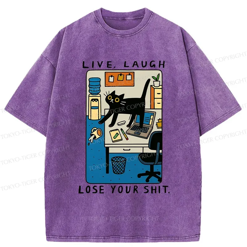 Tokyo-Tiger Cat Lose Your Shit Washed T-Shirt