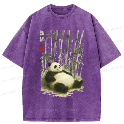 Tokyo-Tiger The Adorably Clumsy Panda Washed T-Shirt